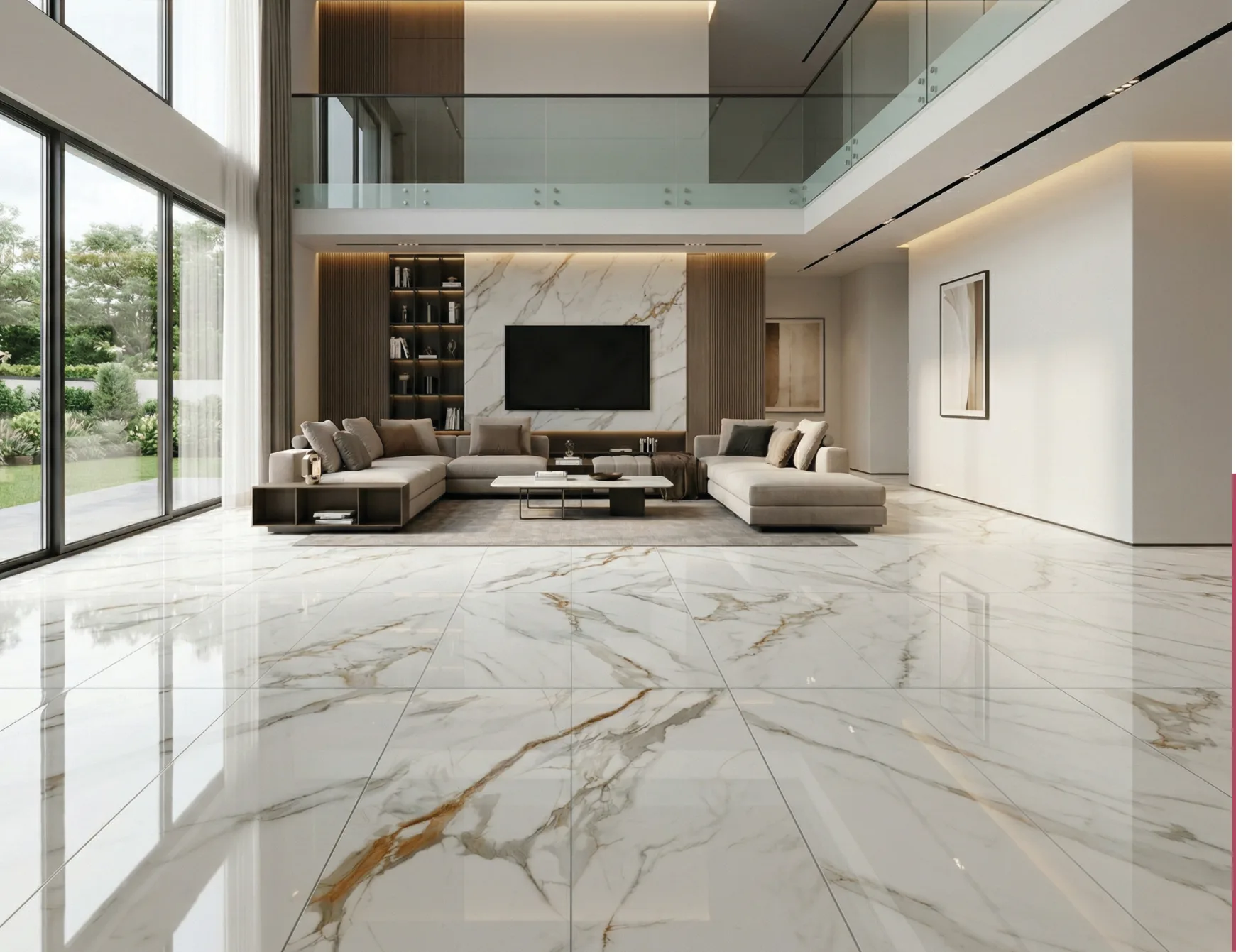 Premium porcelain tile interior